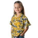 California Golden Bears Hawaiian Shirt – Hibiscus Overlay