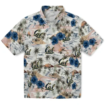 california golden bears hibiscus seaside white hawaiian shirts best selling