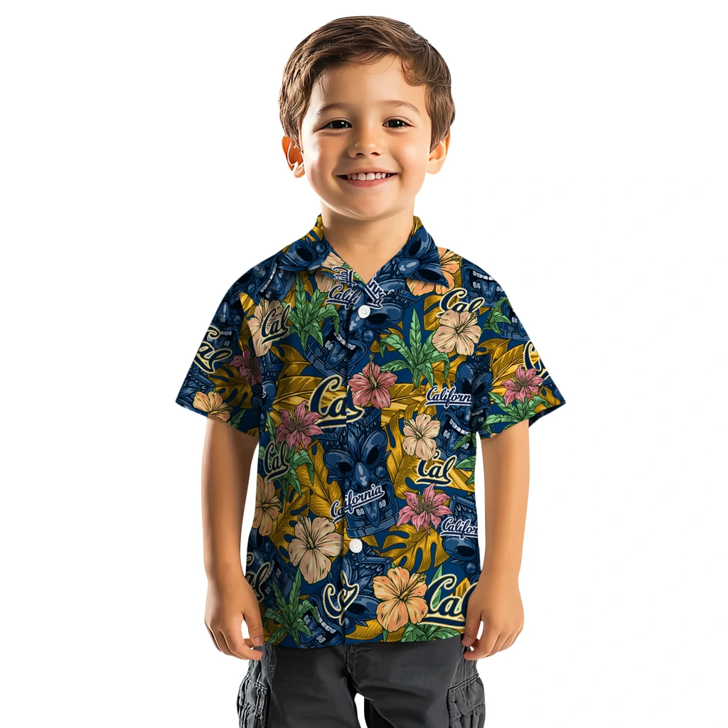 California Golden Bears Hawaiian Shirt - Hibiscus Tiki Jungle california golden bears tiki jungle blue hawaiian shirts top rated