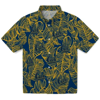 california golden bears leaf outline blue hawaiian shirts best selling
