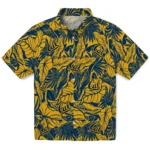 California Golden Bears Hawaiian Shirt – Monstera Layer