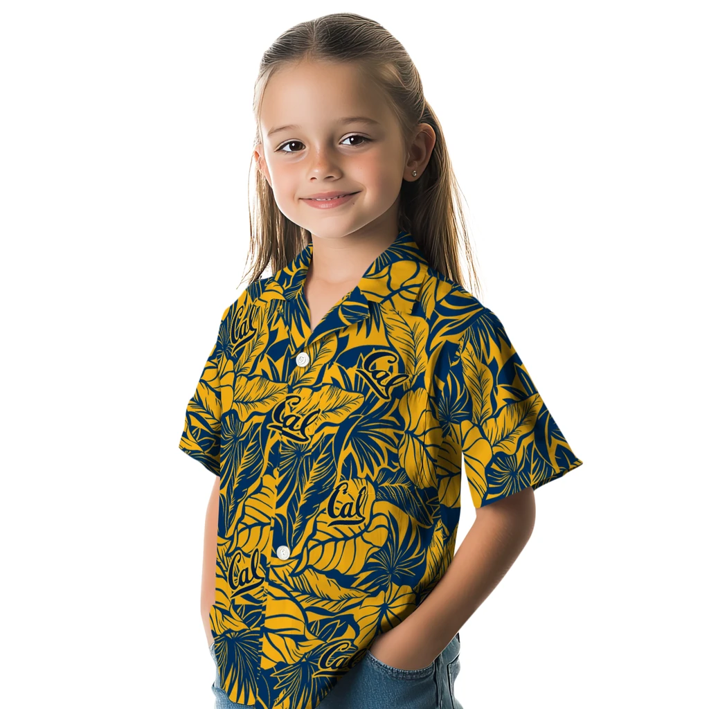 California Golden Bears Hawaiian Shirt - Monstera Layer california golden bears monstera layer blue hawaiian shirts premium grade