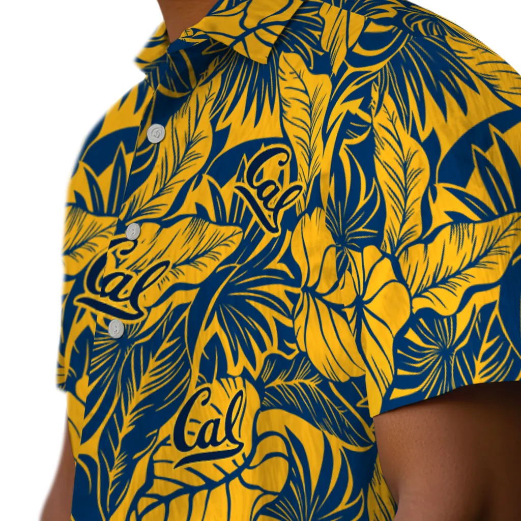 California Golden Bears Hawaiian Shirt - Monstera Layer california golden bears monstera layer blue hawaiian shirts trendy