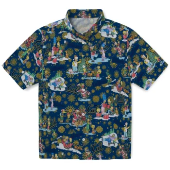 california golden bears simpsons christmas blue hawaiian shirts best selling