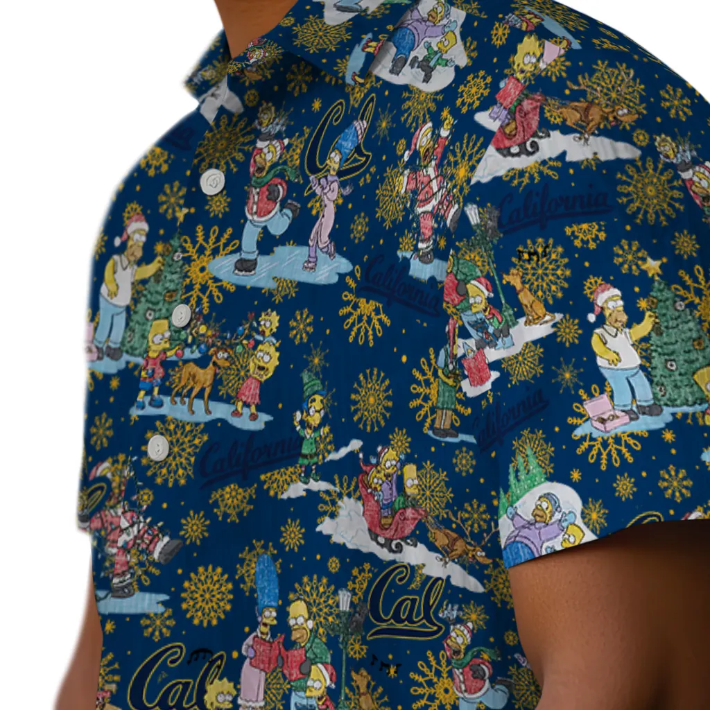 California Golden Bears Hawaiian Shirt - Simpsons Christmas california golden bears simpsons christmas blue hawaiian shirts trendy