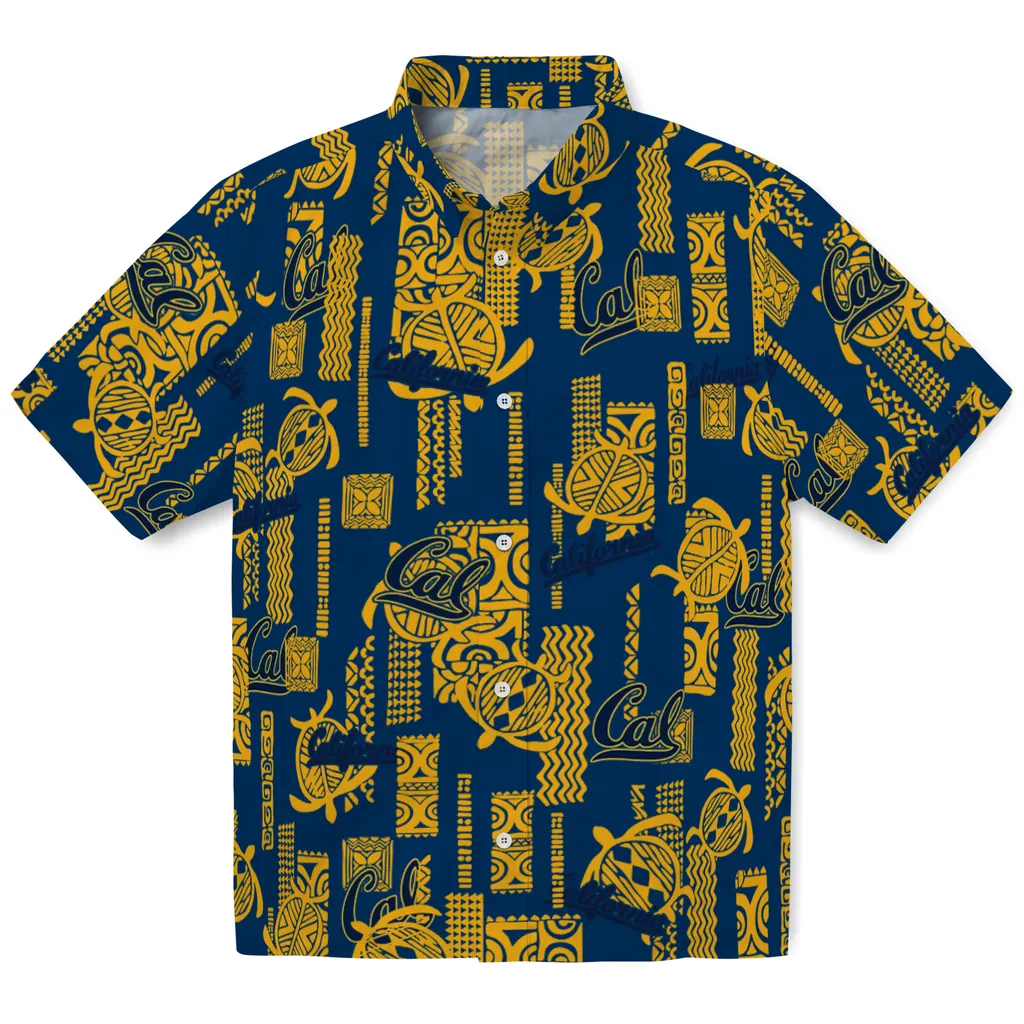 California Golden Bears Hawaiian Shirt - Turtle Lines california golden bears turtle lines blue hawaiian shirts best selling