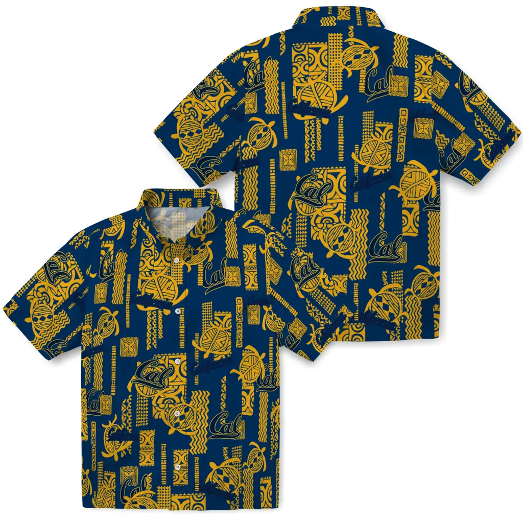 California Golden Bears Hawaiian Shirt - Turtle Lines california golden bears turtle lines blue hawaiian shirts high quality