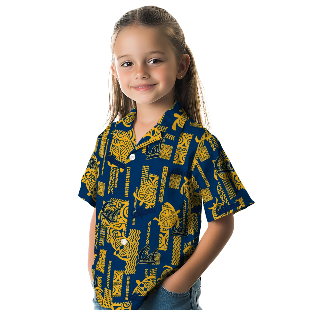California Golden Bears Hawaiian Shirt - Turtle Lines california golden bears turtle lines blue hawaiian shirts premium grade