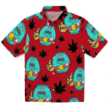 carolina hurricanes bong smile red hawaiian shirts best selling