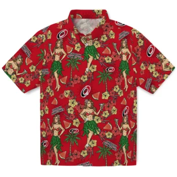 carolina hurricanes hawaiian girls design red hawaiian shirts best selling