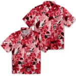 Carolina Hurricanes Hawaiian Shirt – Hibiscus Arrangement