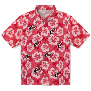 carolina hurricanes hibiscus cluster red hawaiian shirts best selling