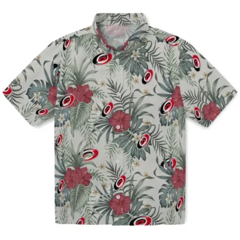 carolina hurricanes hibiscus designs beige hawaiian shirts best selling