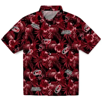 carolina hurricanes hibiscus exotic red hawaiian shirts best selling