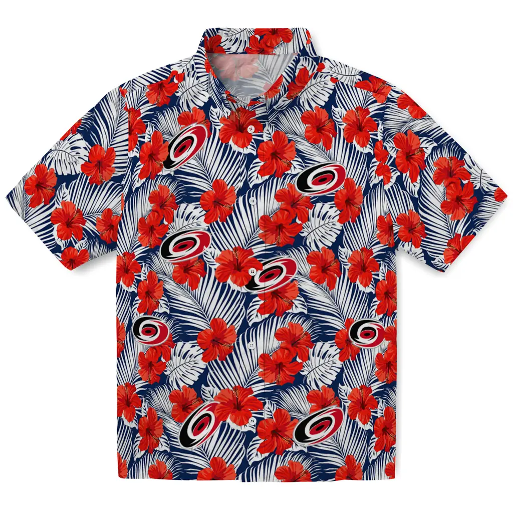 Carolina Hurricanes Hawaiian Shirt - Hibiscus Fiesta carolina hurricanes hibiscus fiesta red royal blue hawaiian shirts best selling