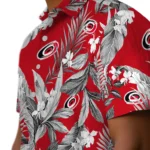 Carolina Hurricanes Hawaiian Shirt – Palm Leaves