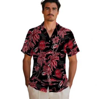 carolina hurricanes palm sunset hawaiian shirts fashion forward