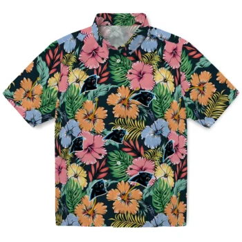 carolina panthers brilliant hibiscus garden hawaiian shirts best selling