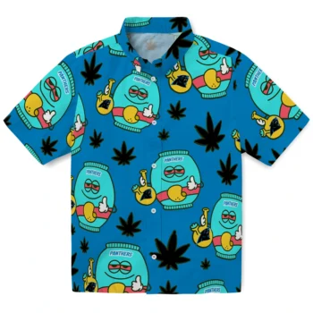 carolina panthers bong smile blue hawaiian shirts best selling