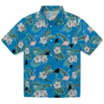 Carolina Panthers Hawaiian Shirt – Flamingo and Hibiscus
