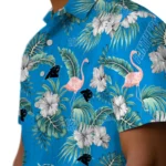 Carolina Panthers Hawaiian Shirt – Flamingo and Hibiscus