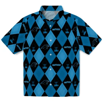 carolina panthers balloon plaid blue hawaiian shirts best selling
