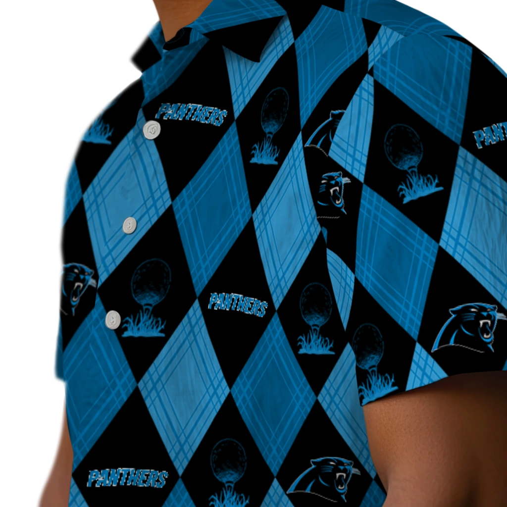 Carolina Panthers Hawaiian Shirt - Golfing Plaid carolina panthers balloon plaid blue hawaiian shirts trendy