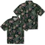 Carolina Panthers Hawaiian Shirt – Hibiscus Leaves Pattern