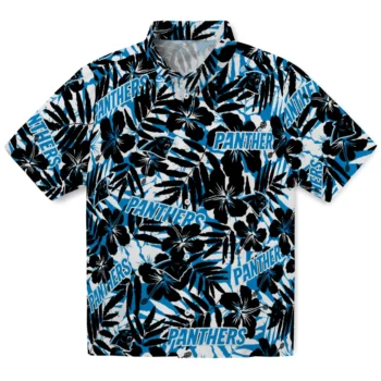 carolina panthers hibiscus overlay hawaiian shirts best selling