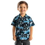 Carolina Panthers Hawaiian Shirt – Hibiscus Overlay