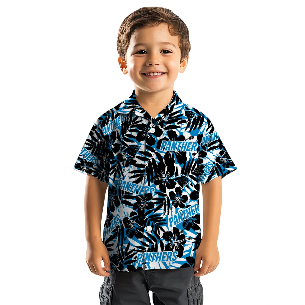 Carolina Panthers Hawaiian Shirt - Hibiscus Overlay carolina panthers hibiscus overlay hawaiian shirts top rated