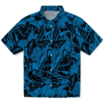 carolina panthers monstera layer blue hawaiian shirts best selling