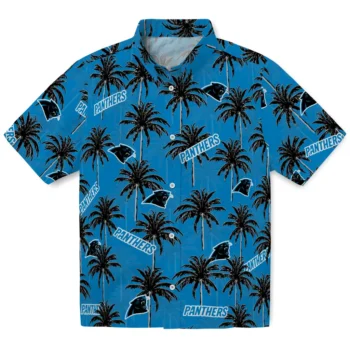carolina panthers palm grove blue hawaiian shirts best selling