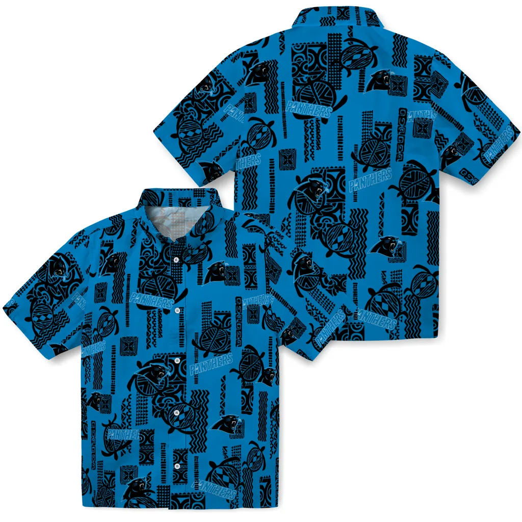 Carolina Panthers Hawaiian Shirt - Turtle Lines carolina panthers turtle lines blue hawaiian shirts high quality