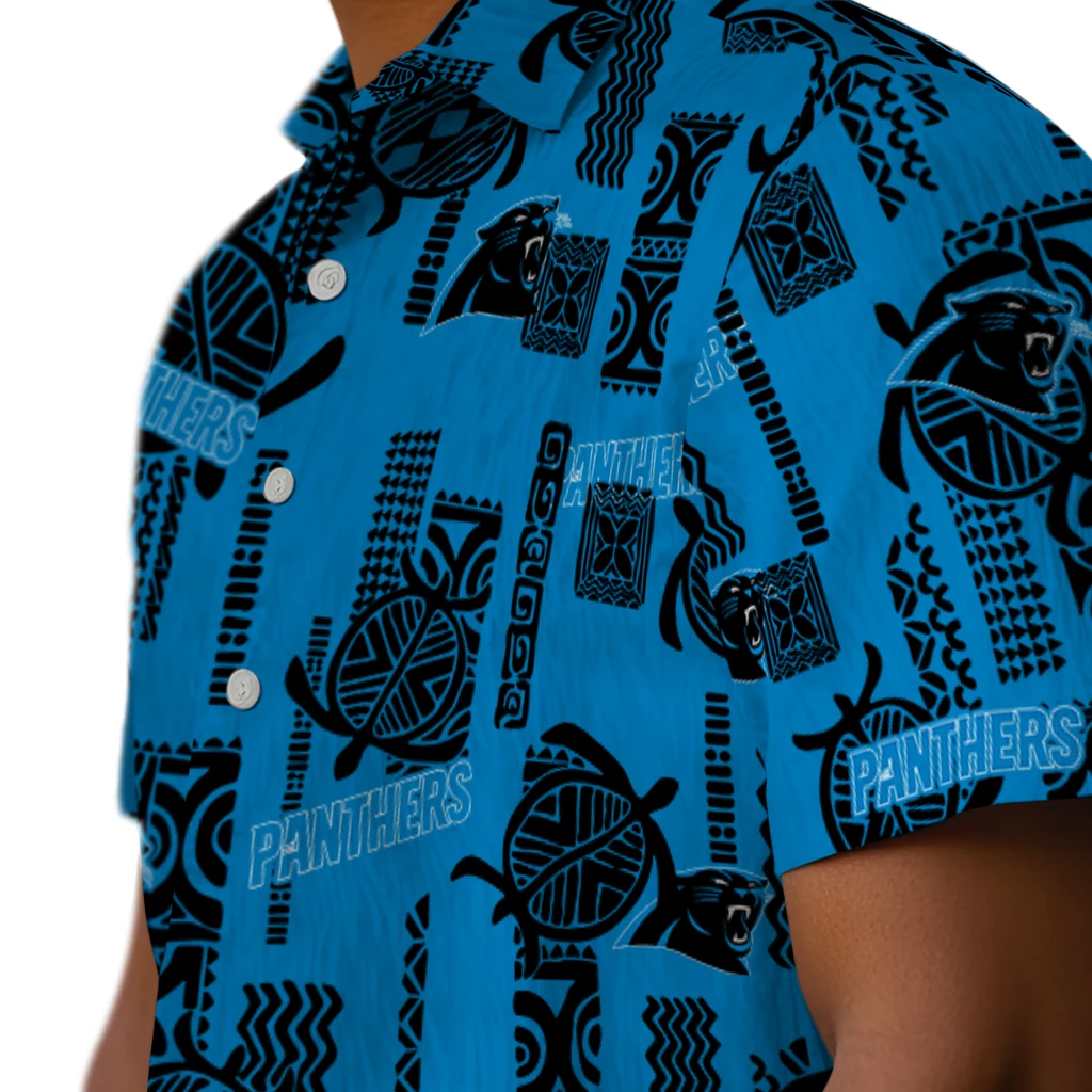 Carolina Panthers Hawaiian Shirt - Turtle Lines carolina panthers turtle lines blue hawaiian shirts trendy