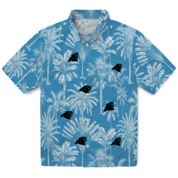 carolina panthers palm shadows blue hawaiian shirts best selling