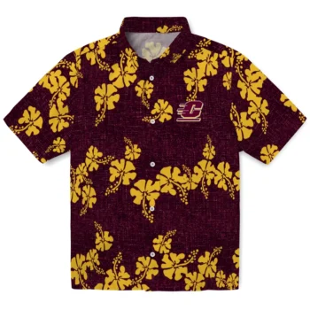 central michigan chippewas hibiscus petals maroon hawaiian shirts best selling