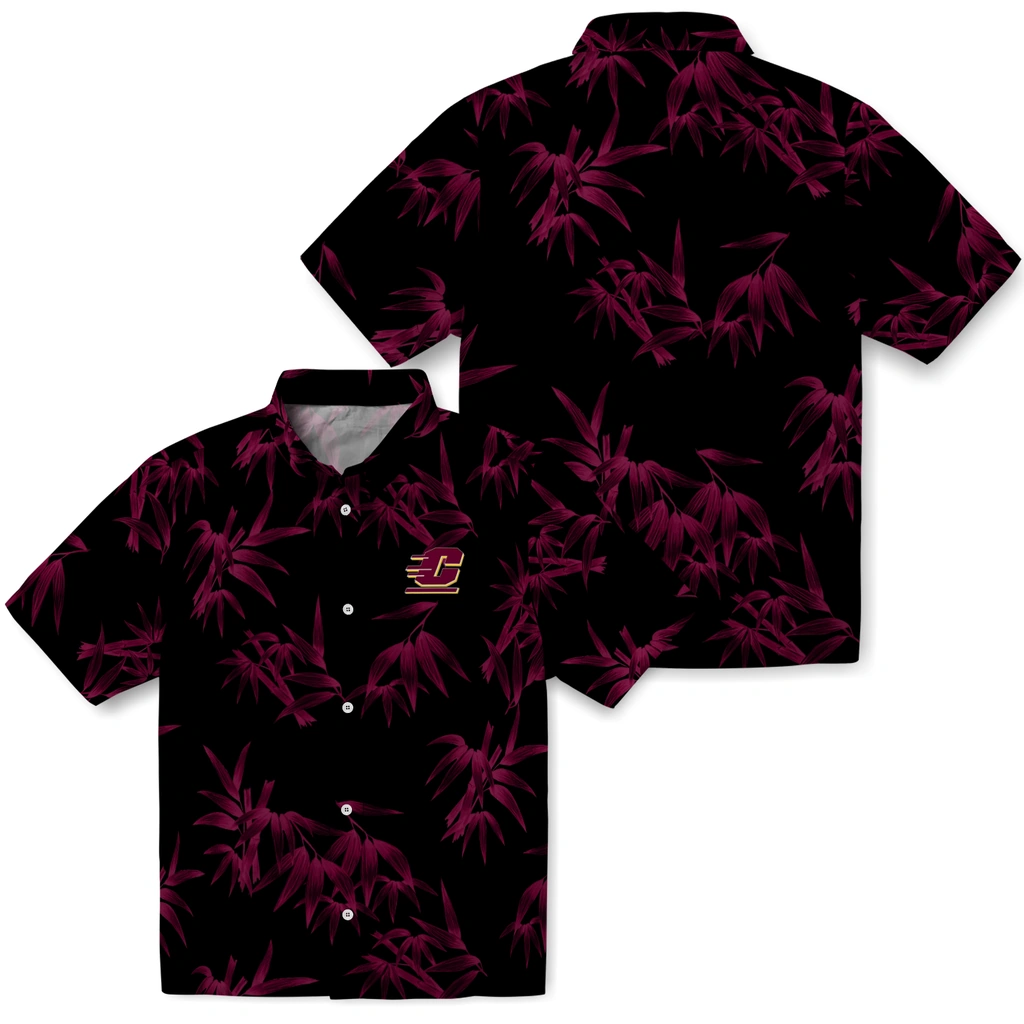 Central Michigan Chippewas Hawaiian Shirt - Bamboo Branches central michigan chippewas bamboo branches maroon black hawaiian shirts high quality