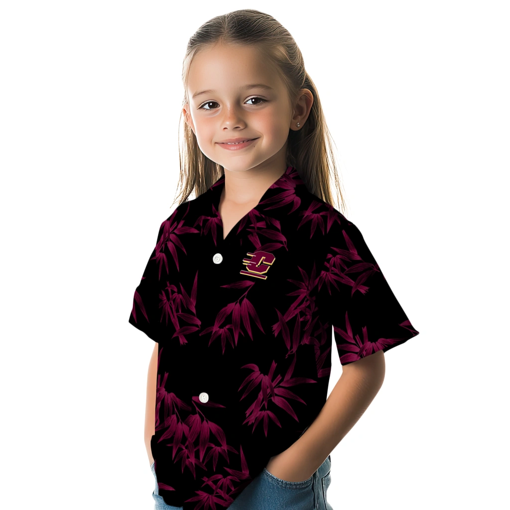 Central Michigan Chippewas Hawaiian Shirt - Bamboo Branches central michigan chippewas bamboo branches maroon black hawaiian shirts premium grade