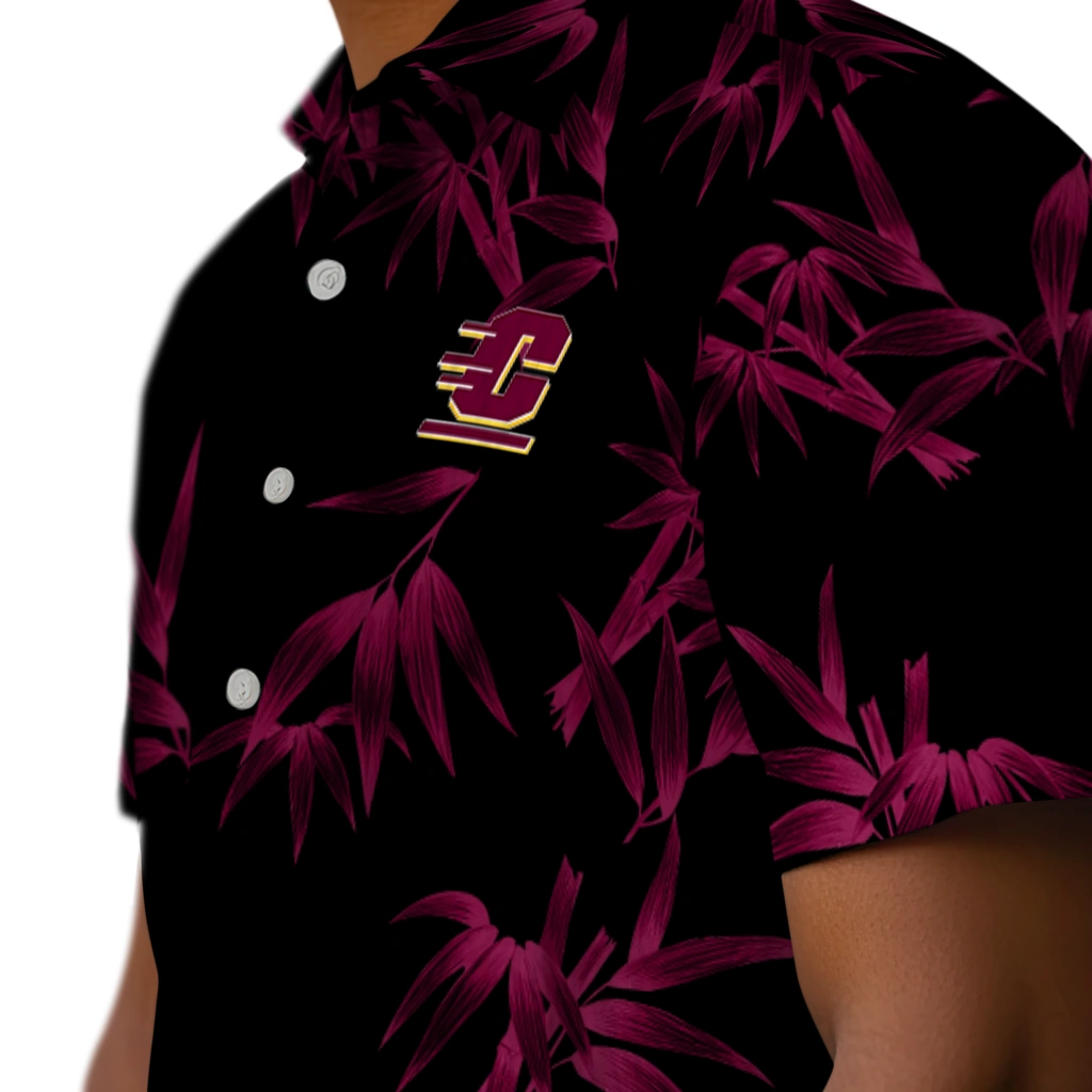 Central Michigan Chippewas Hawaiian Shirt - Bamboo Branches central michigan chippewas bamboo branches maroon black hawaiian shirts trendy