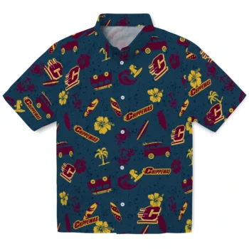 central michigan chippewas beach vibe navy hawaiian shirts best selling