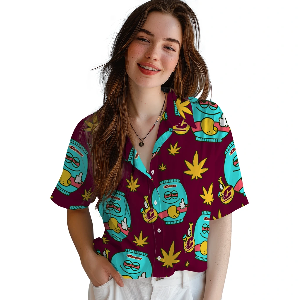 Central Michigan Chippewas Hawaiian Shirt - Chill Vibe central michigan chippewas bong smile maroon hawaiian shirts latest model