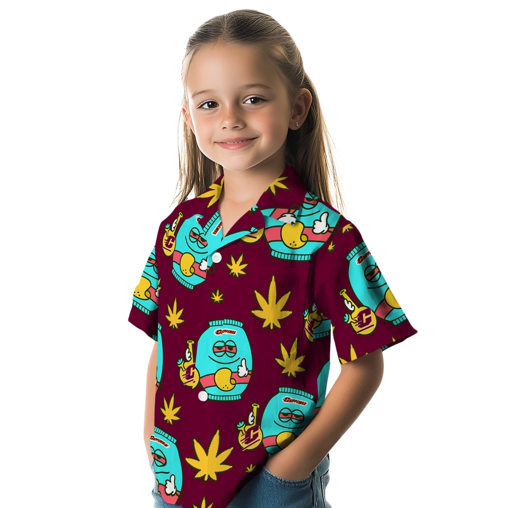Central Michigan Chippewas Hawaiian Shirt - Chill Vibe central michigan chippewas bong smile maroon hawaiian shirts premium grade