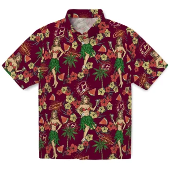 central michigan chippewas hawaiian girls design maroon hawaiian shirts best selling