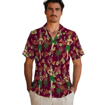 central michigan chippewas hawaiian girls design maroon hawaiian shirts fashion forward