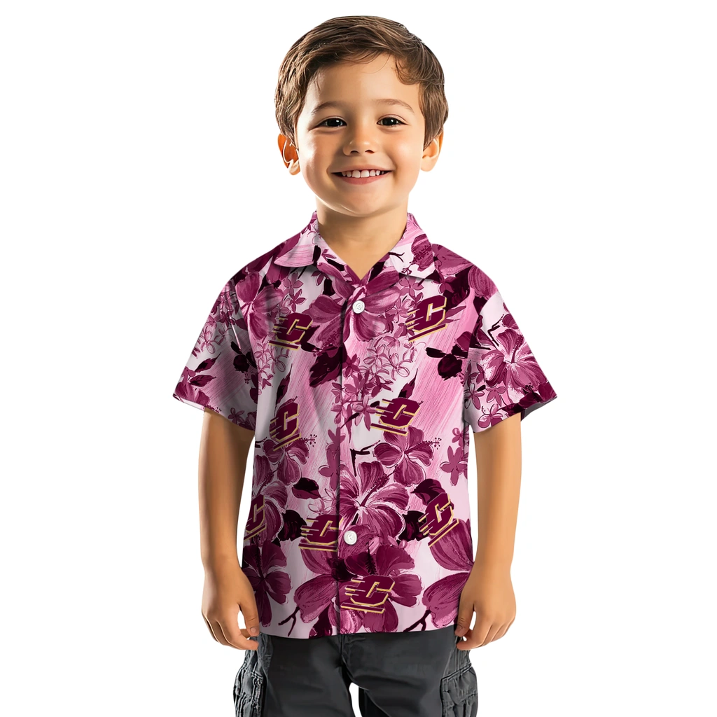 Central Michigan Chippewas Hawaiian Shirt - Hibiscus Arrangement central michigan chippewas hibiscus arrangement maroon hawaiian shirts top rated