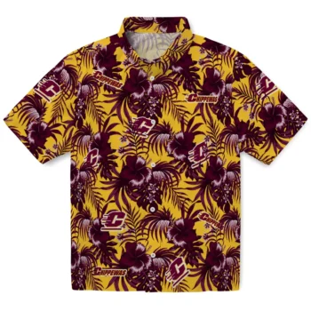 central michigan chippewas hibiscus exotic maroon hawaiian shirts best selling