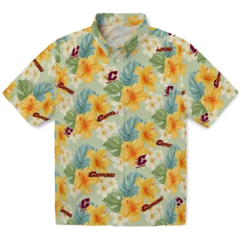central michigan chippewas hibiscus mood pale lime yellow hawaiian shirts best selling