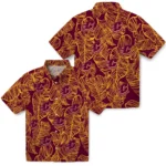 Central Michigan Chippewas Hawaiian Shirt – Leaf Outline
