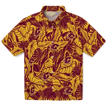 central michigan chippewas monstera layer maroon hawaiian shirts best selling
